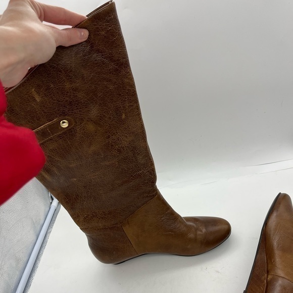 Steven By Steve Madden Women’s Inntense Brown Genuine Cognac Leather Boots - Picture 13 of 14